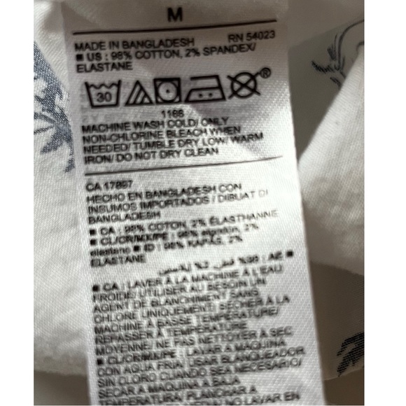 Old Navy Men’s Palm Tree Print Short Sleeve Button Down Shirt Size Medium - Picture 4 of 4